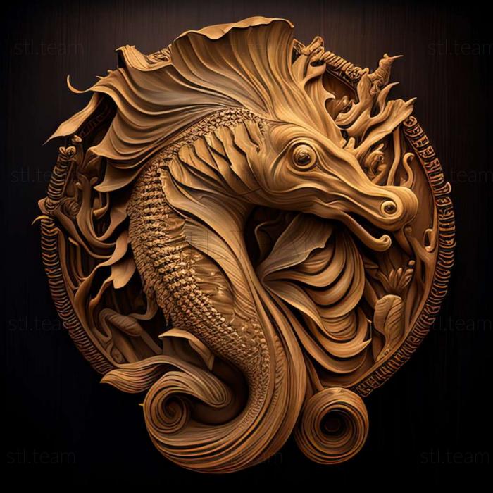 3D модель Hippocampus japapigu (STL)